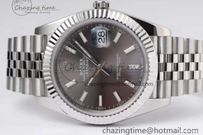 0219 Trendsetting DateJust 41 126334 ZF 1:1 Best Edition 904L Steel Gray Dial Stick Marker on Jubilee Bracelet A 2372